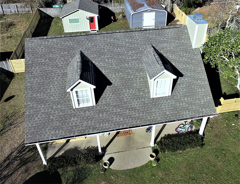 new shingle roof replacement in Mobile County