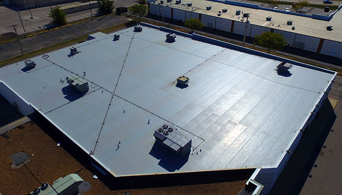 TPO flat roof commercial roof in Alabama