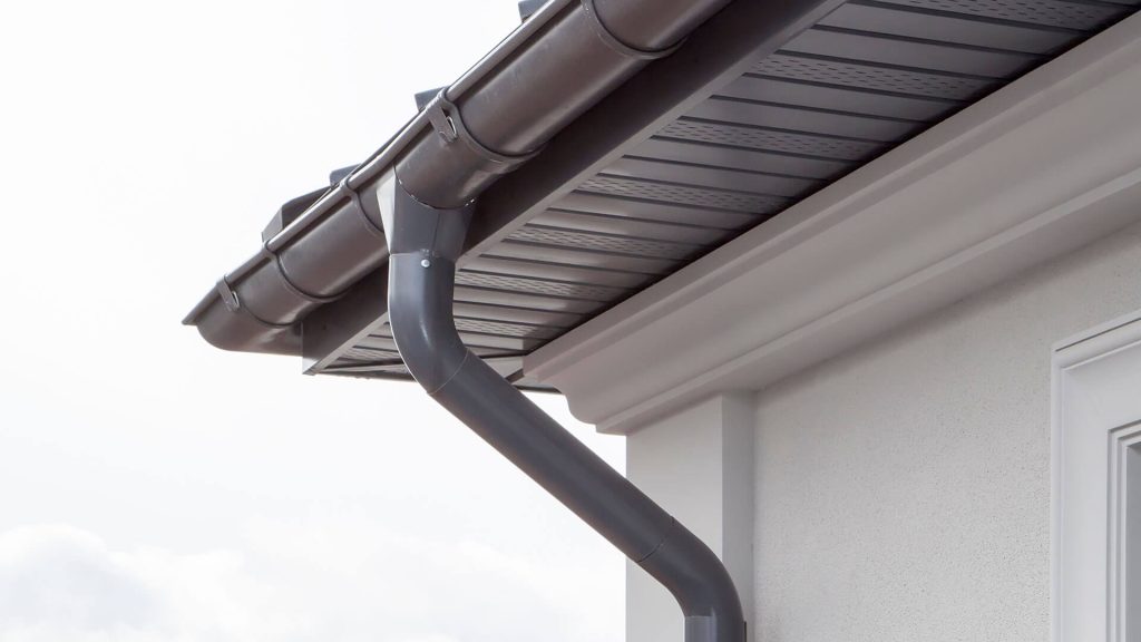 new residential gutter system on house in Alabama